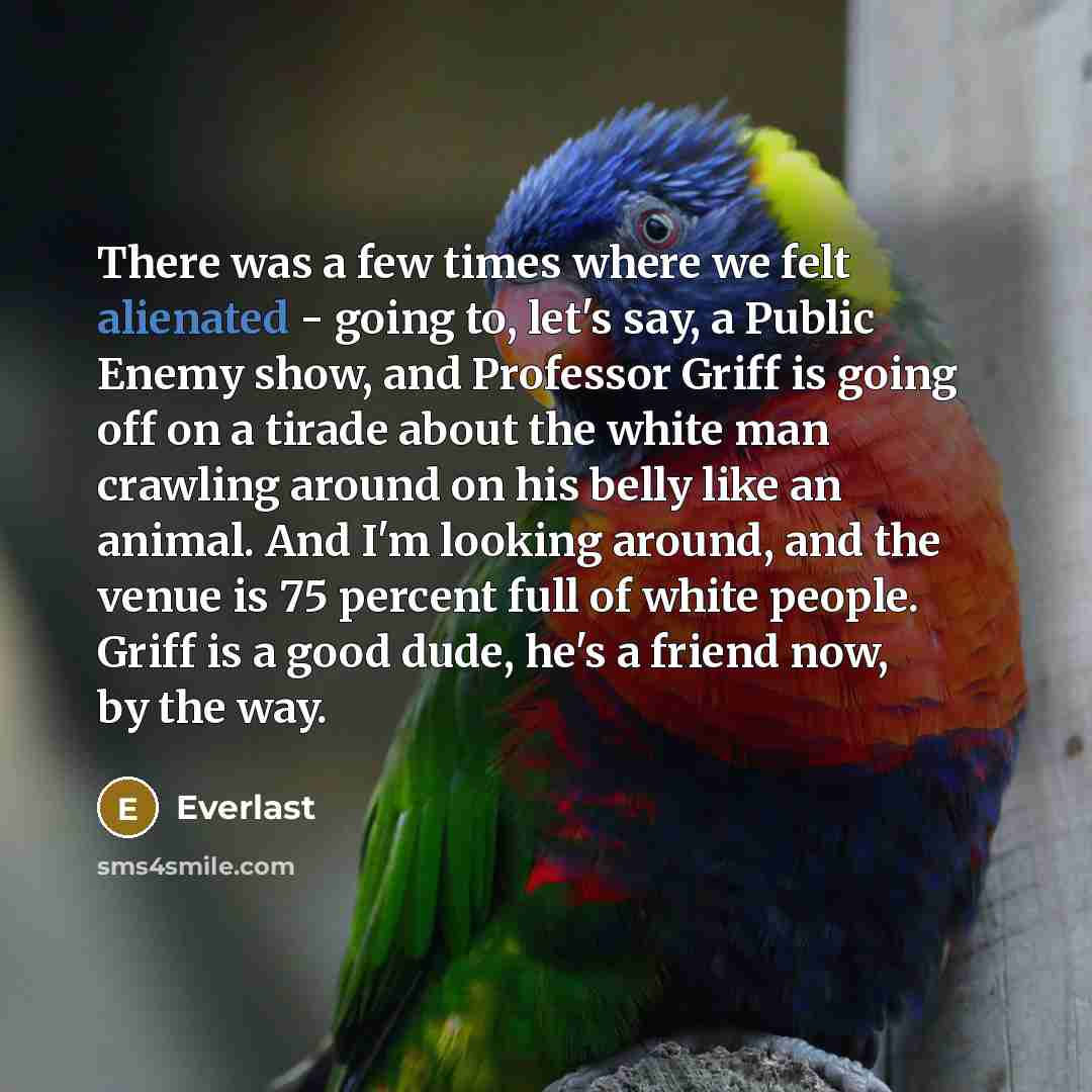 “There was a few times where we felt alienated -…” quote by Everlast
