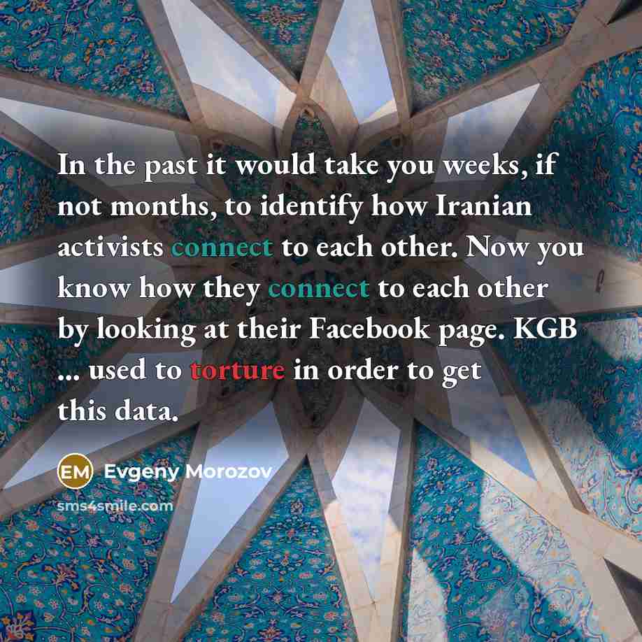 “In the past it would take you weeks, if not…” quote by Evgeny Morozov