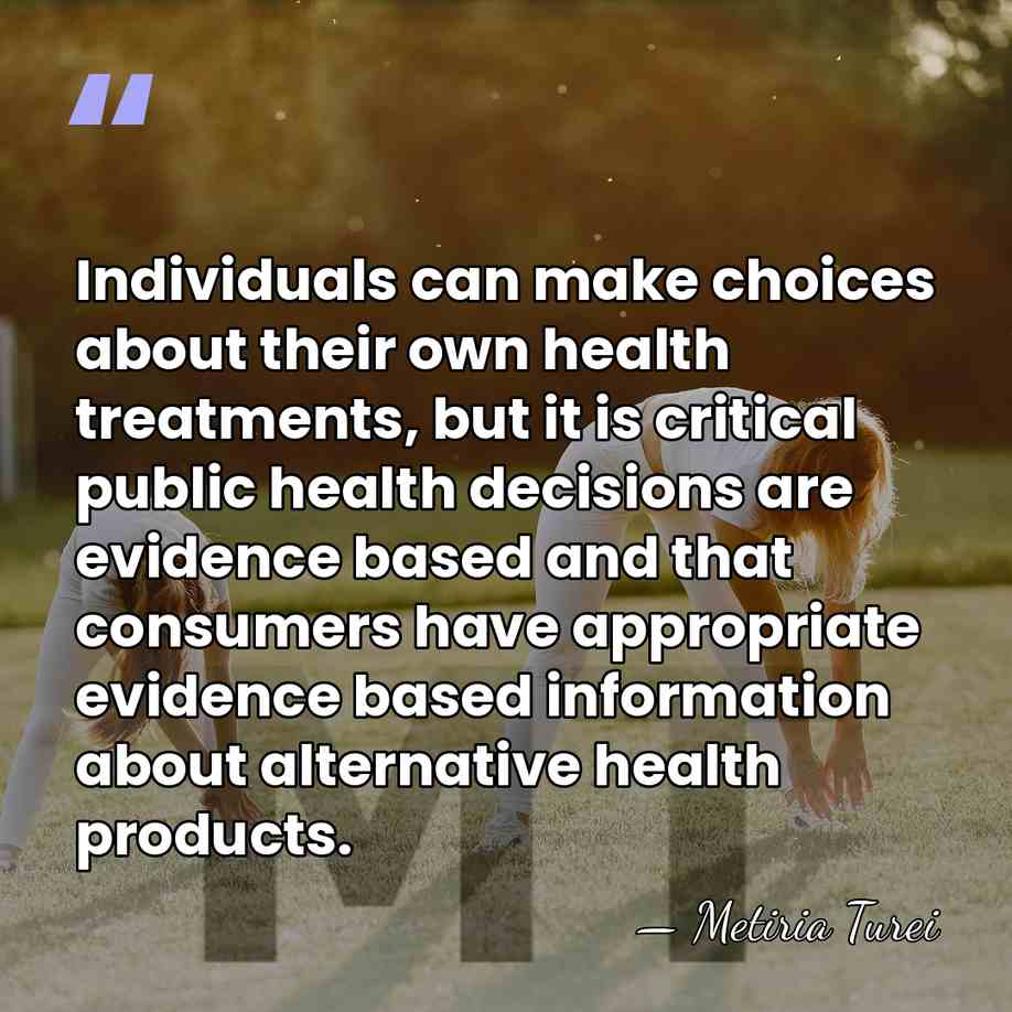 Individuals can make choices about their own health treatments, but it is&hellip; - Metiria Turei