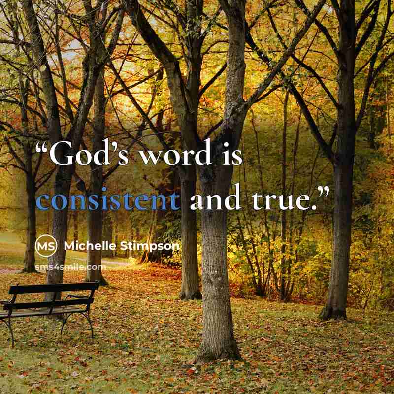 “God’s word is consistent and true.” quote by Michelle Stimpson