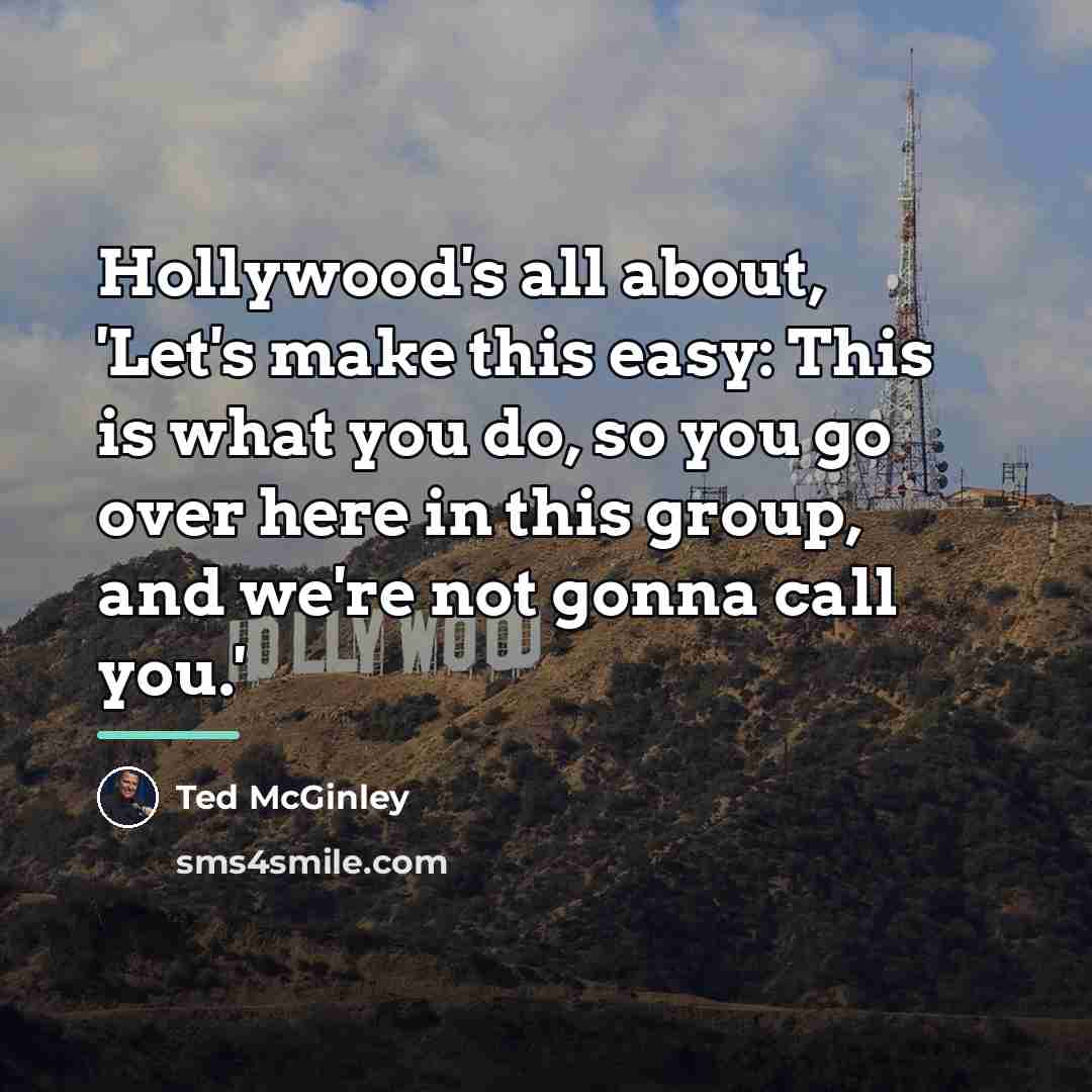 “Hollywood's all about, 'Let's make this easy: This is what…” quote by Ted McGinley