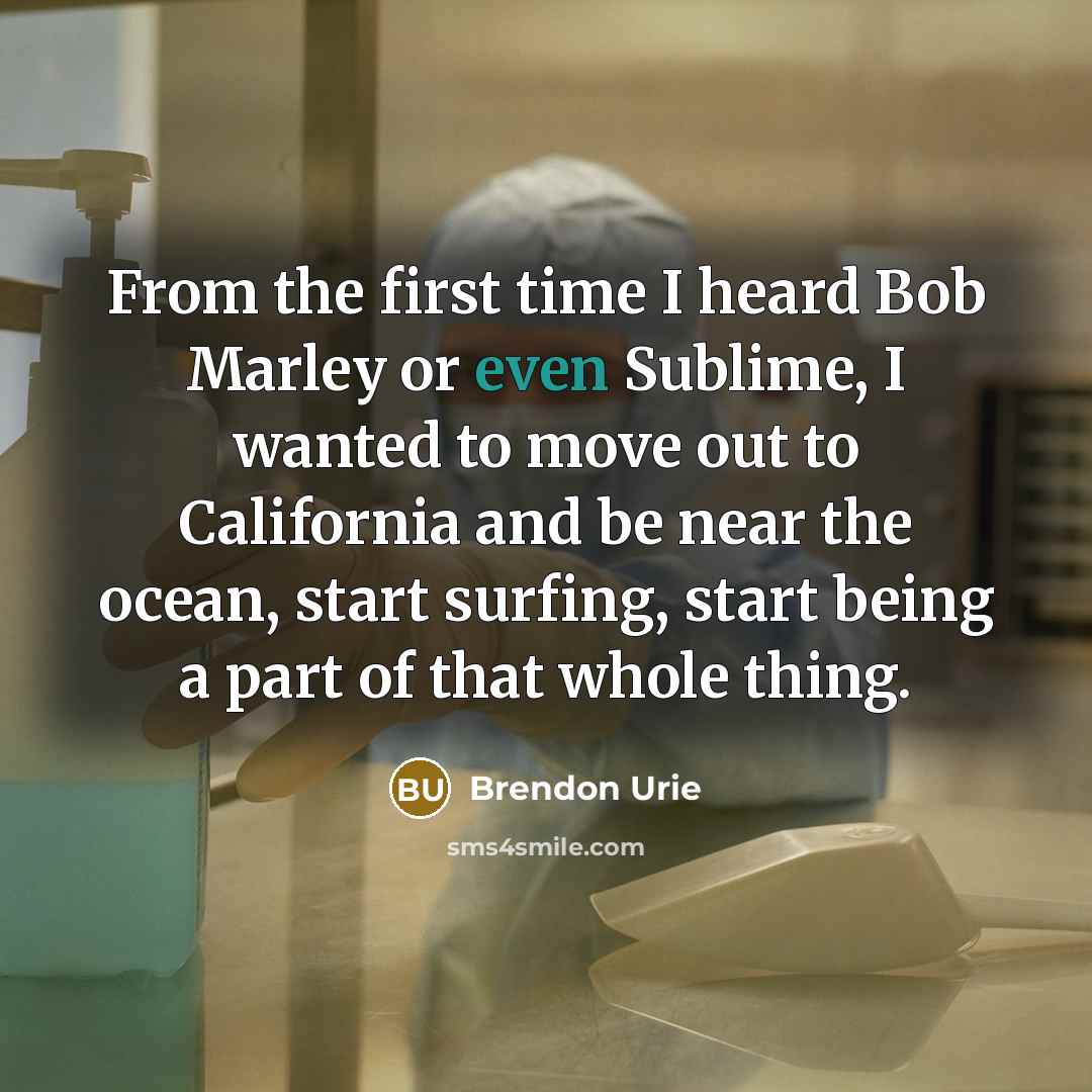 “From the first time I heard Bob Marley or even…” quote by Brendon Urie