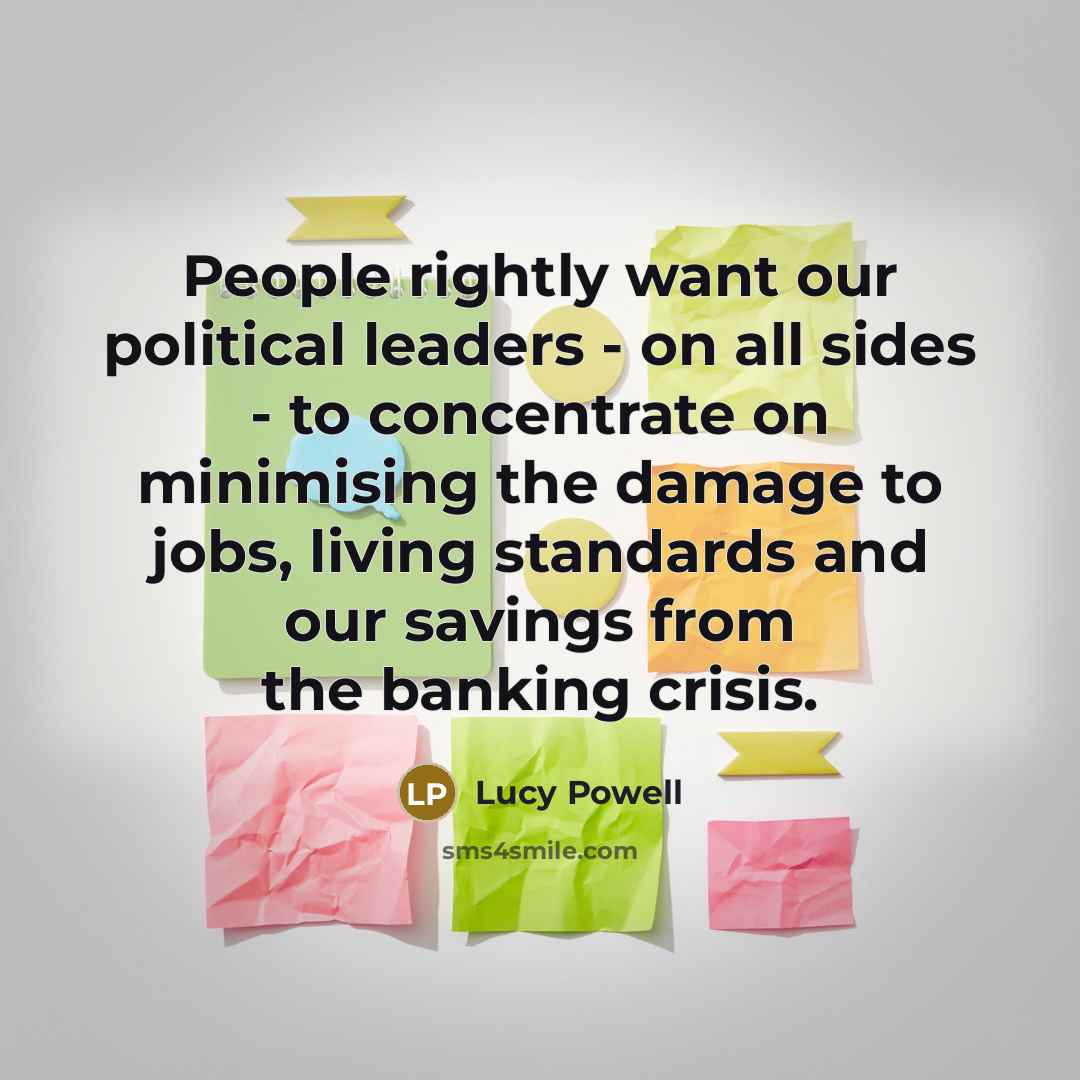 “People rightly want our political leaders - on all sides…” quote by Lucy Powell