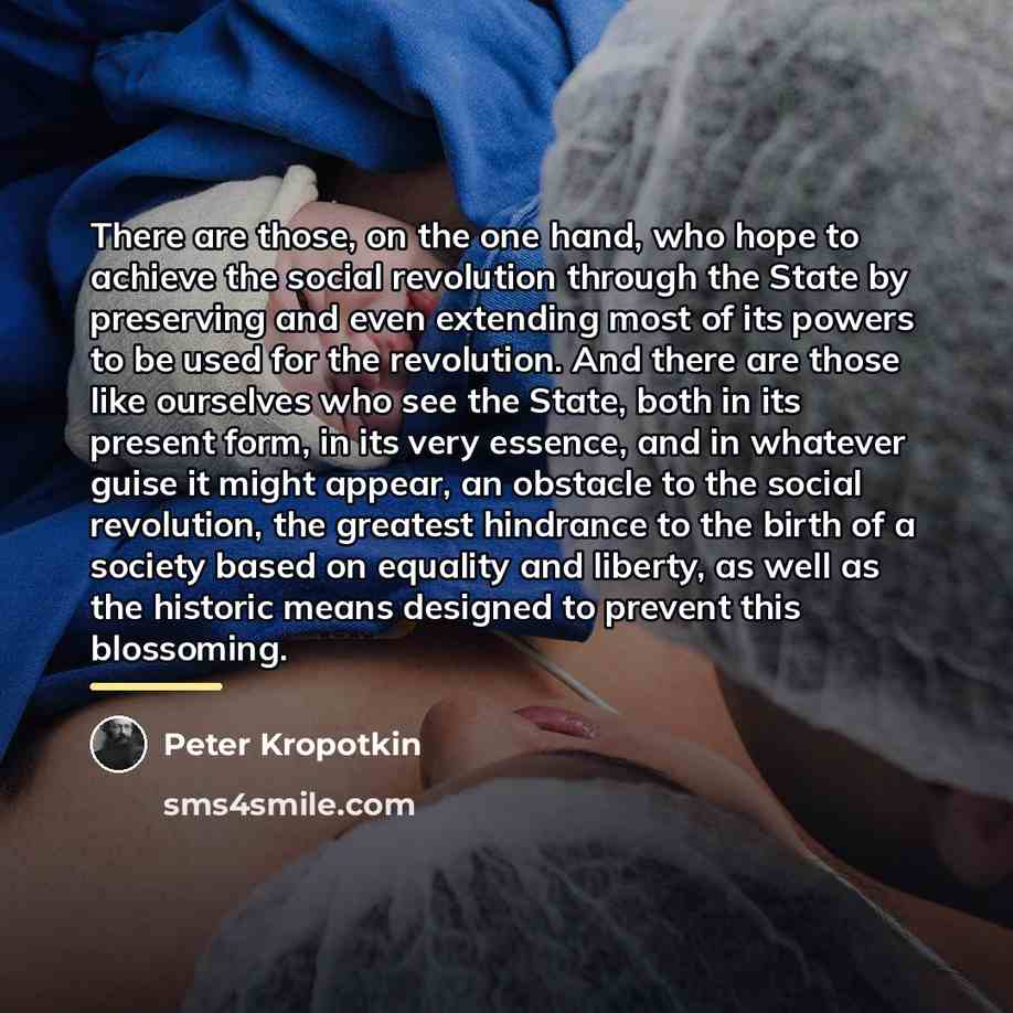 “There are those, on the one hand, who hope to…” quote by Peter Kropotkin