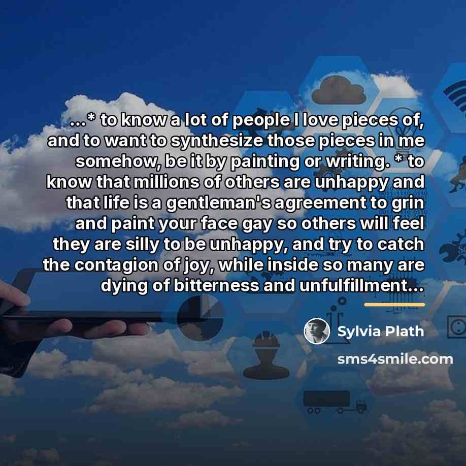 “* to know a lot of people I love pieces…” quote by Sylvia Plath
