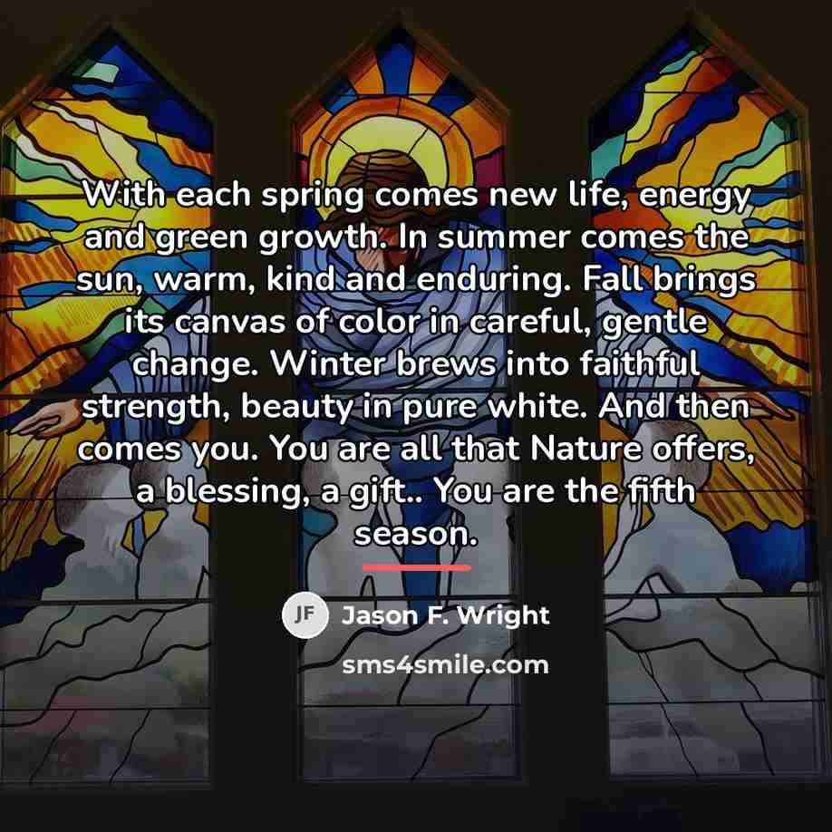 “With each spring comes new life, energy and green growth.…” quote by Jason F. Wright