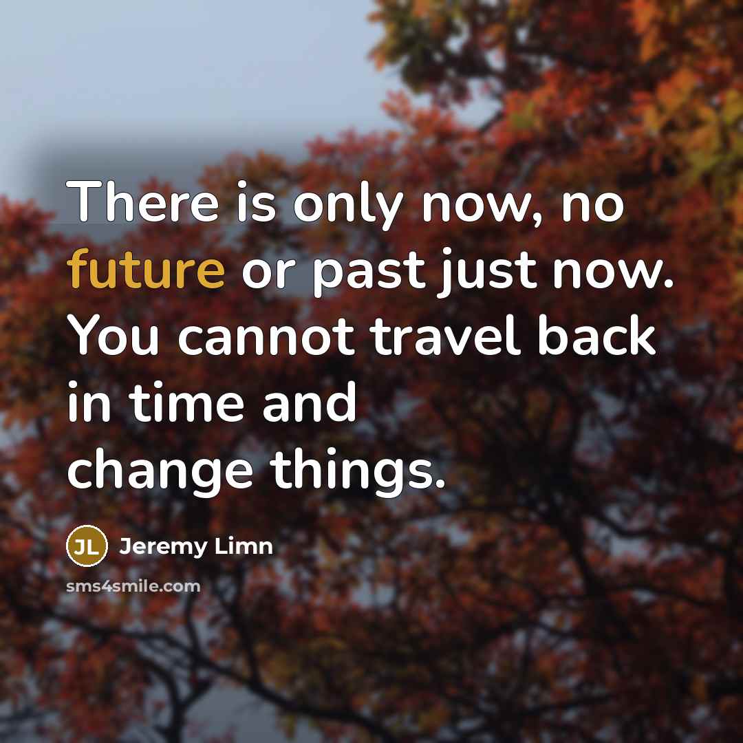 “There is only now, no future or past just now.…” quote by Jeremy Limn