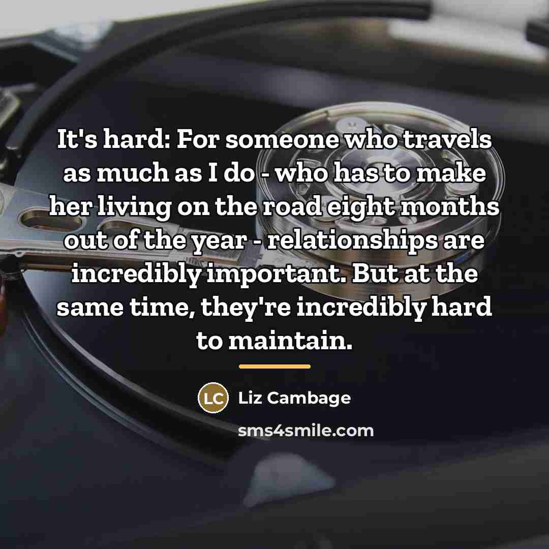 “It's hard: For someone who travels as much as I…” quote by Liz Cambage