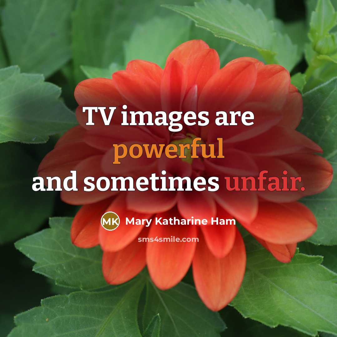“TV images are powerful and sometimes unfair.…” quote by Mary Katharine Ham