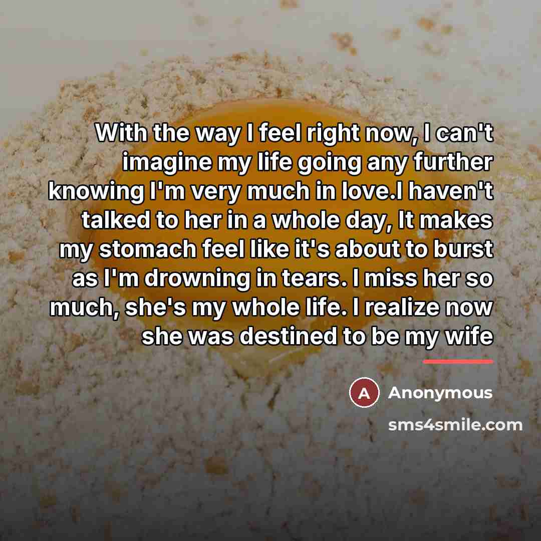 “With the way I feel right now, I can't imagine…” quote by Anonymous