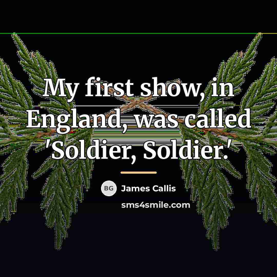 “My first show, in England, was called 'Soldier, Soldier.'…” quote by James Callis