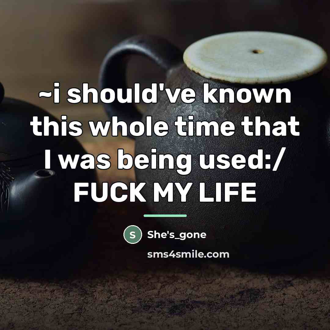 “~i should've known this whole time that I was being…” quote by She's_gone