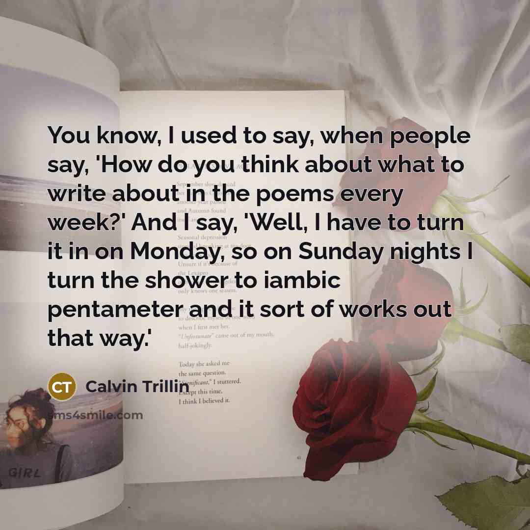 “You know, I used to say, when people say, 'How…” quote by Calvin Trillin
