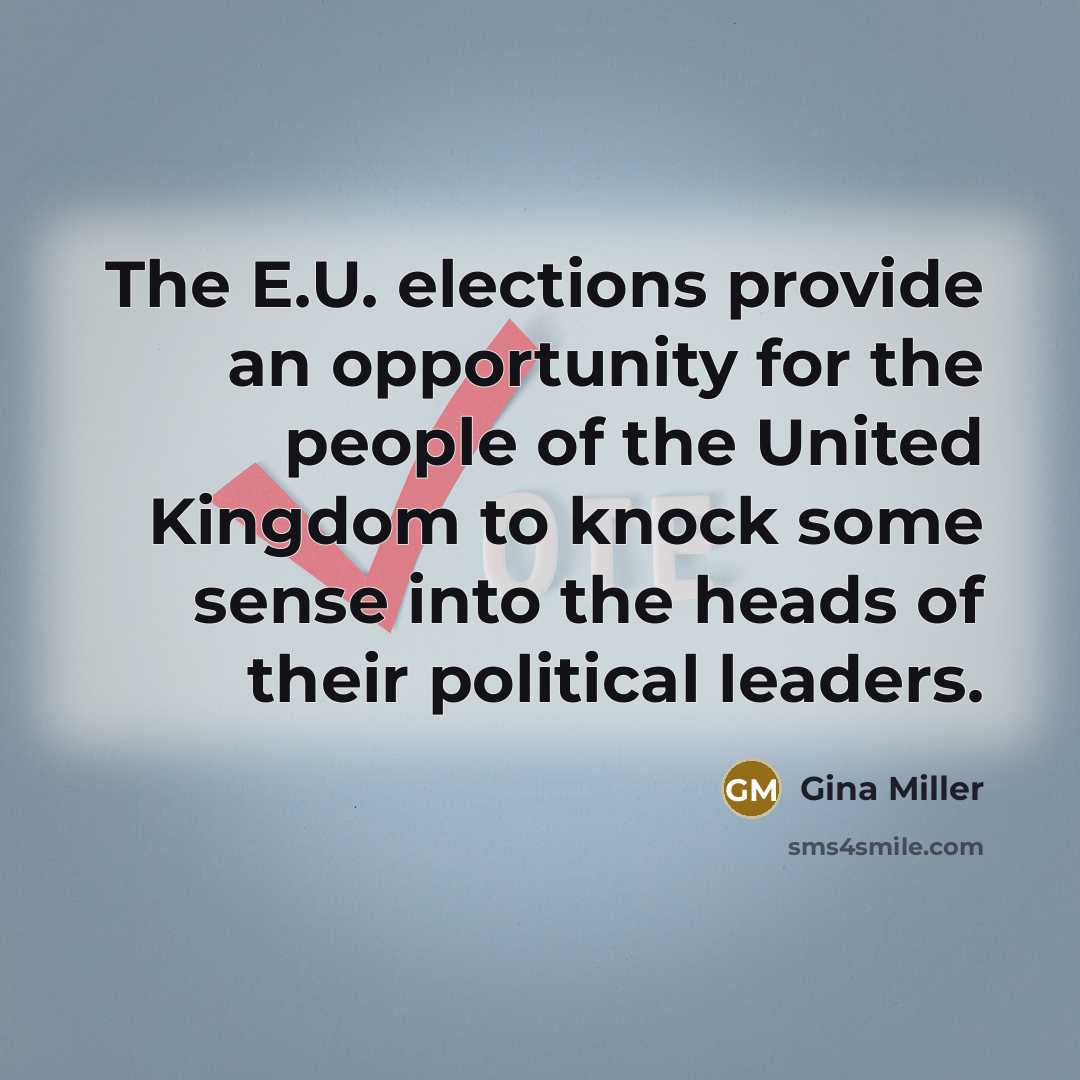 “The E.U. elections provide an opportunity for the people of…” quote by Gina Miller