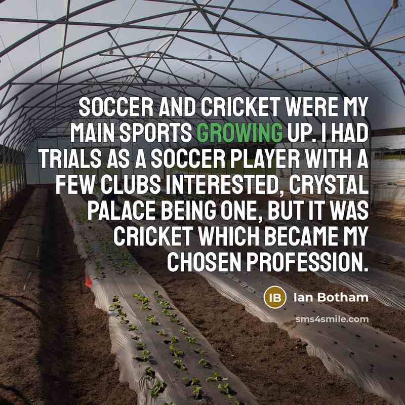 “Soccer and cricket were my main sports growing up. I…” quote by Ian Botham