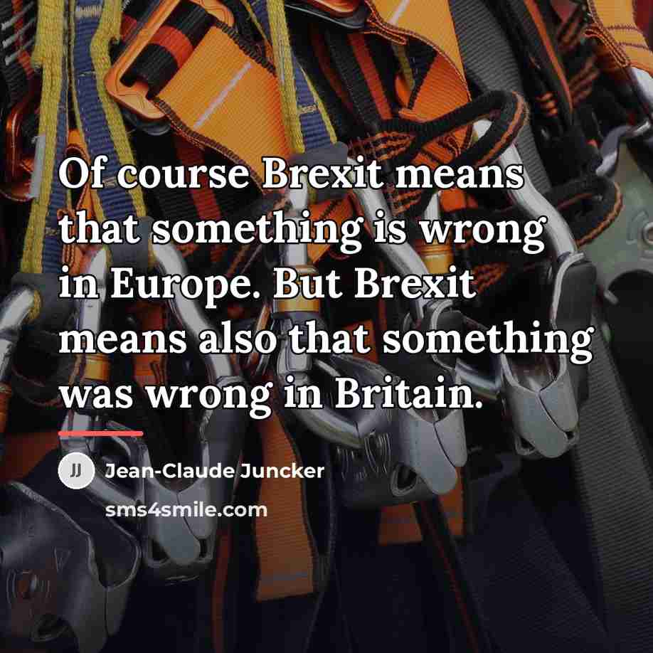 “Of course Brexit means that something is wrong in Europe.…” quote by Jean-Claude Juncker