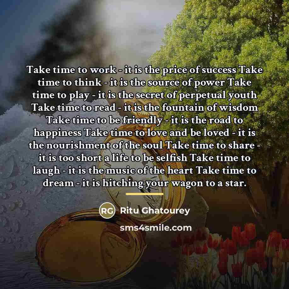 “Take time to work - it is the price of…” quote by Ritu Ghatourey