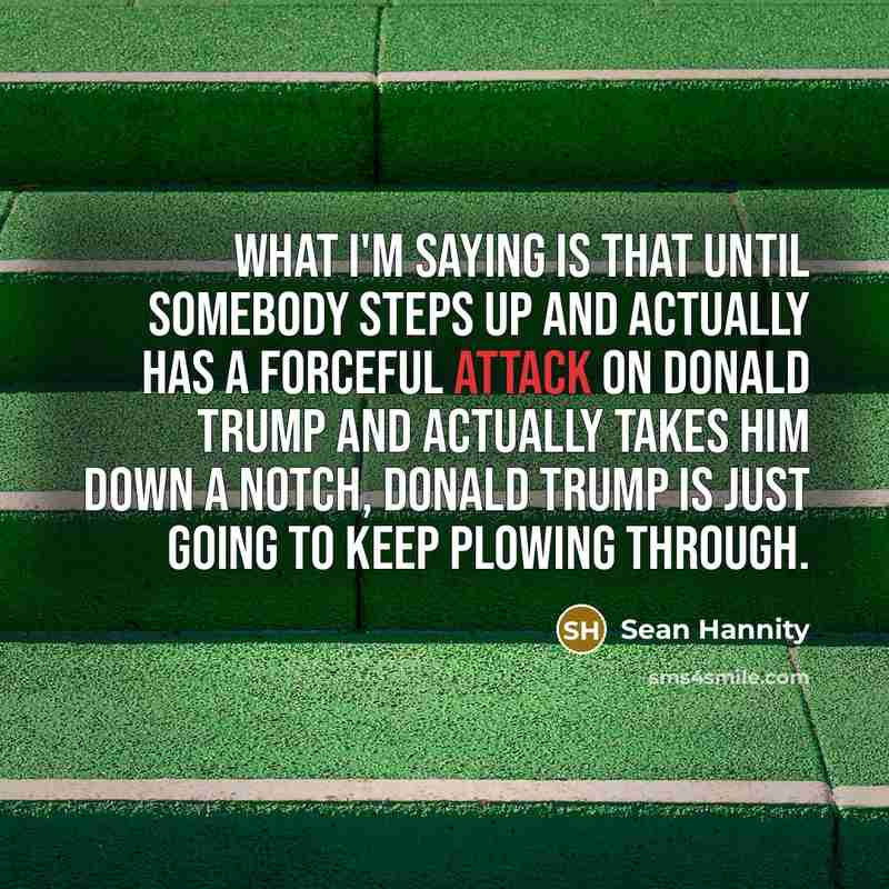 “What I'm saying is that until somebody steps up and…” quote by Sean Hannity