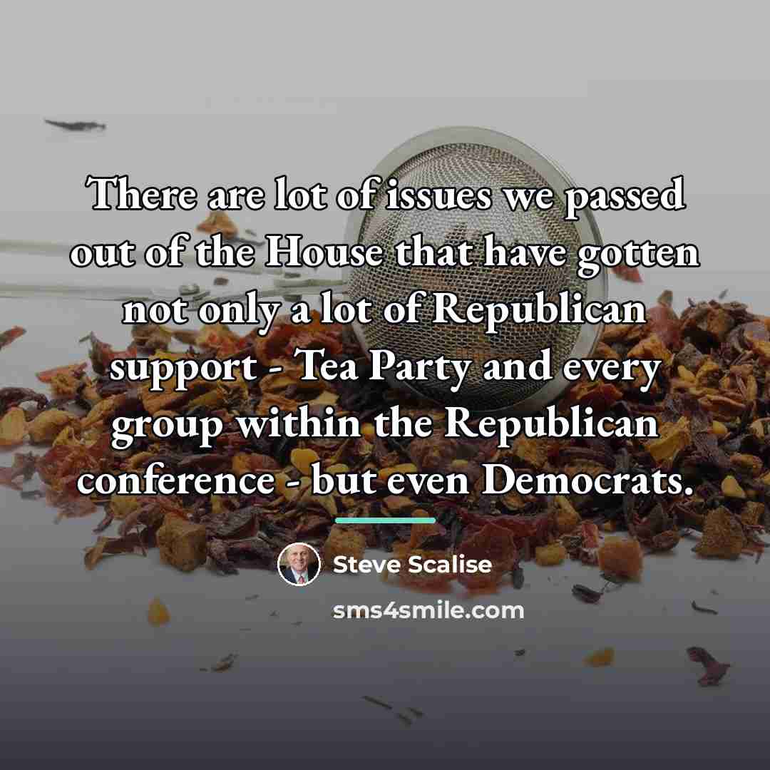 “There are lot of issues we passed out of the…” quote by Steve Scalise