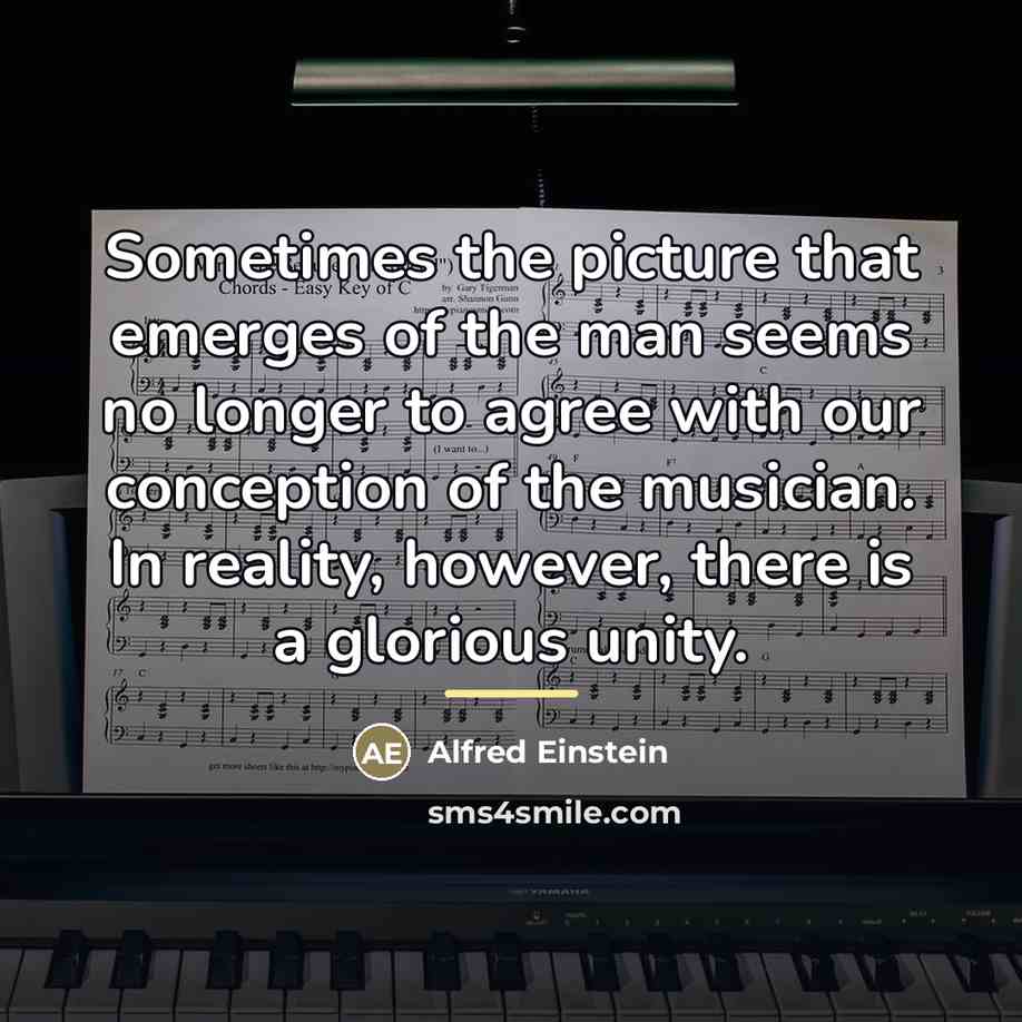 “Sometimes the picture that emerges of the man seems no…” quote by Alfred Einstein