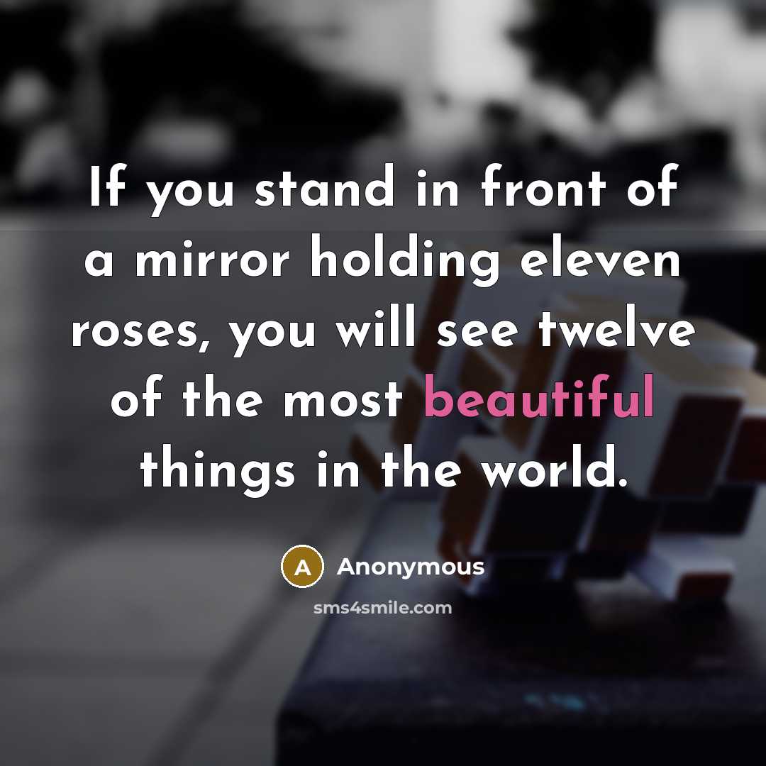 “If you stand in front of a mirror holding eleven…” quote by Anonymous