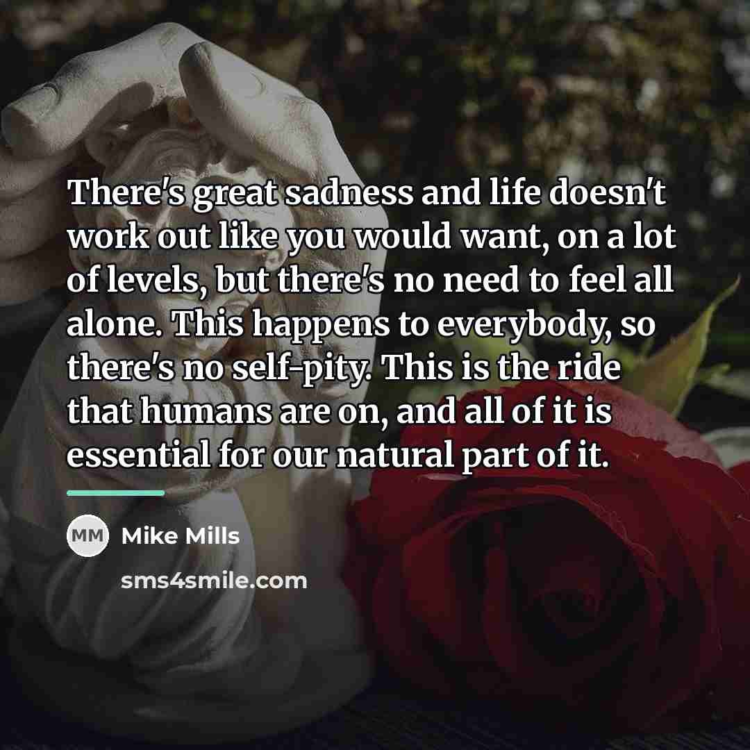 “There's great sadness and life doesn't work out like you…” quote by Mike Mills