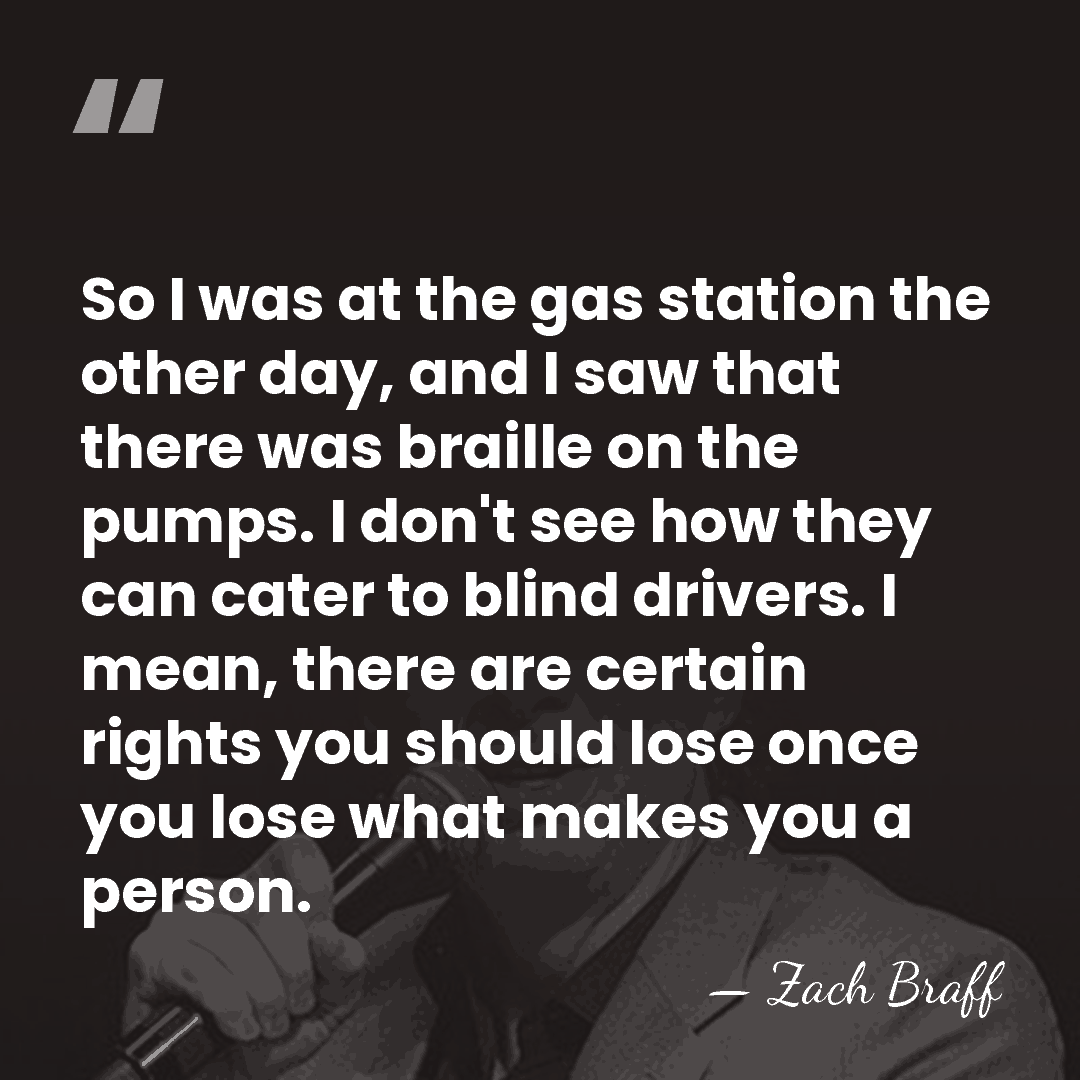So I was at the gas station the other day, and I&hellip; - Zach Braff