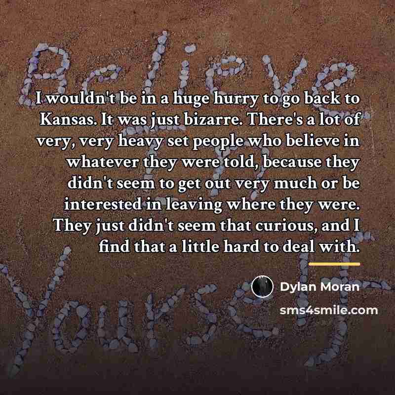“I wouldn't be in a huge hurry to go back…” quote by Dylan Moran