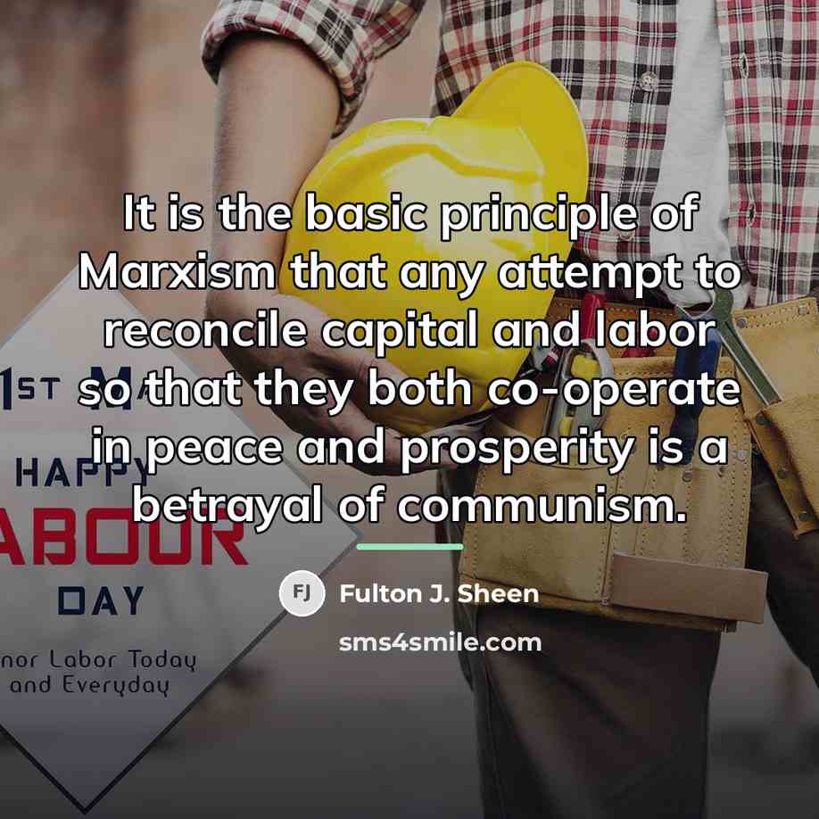 “It is the basic principle of Marxism that any attempt…” quote by Fulton J. Sheen