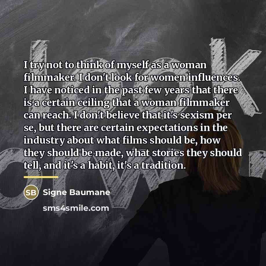 “I try not to think of myself as a woman…” quote by Signe Baumane