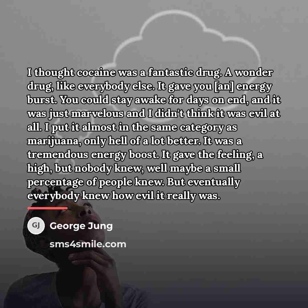 “I thought cocaine was a fantastic drug. A wonder drug,…” quote by George Jung