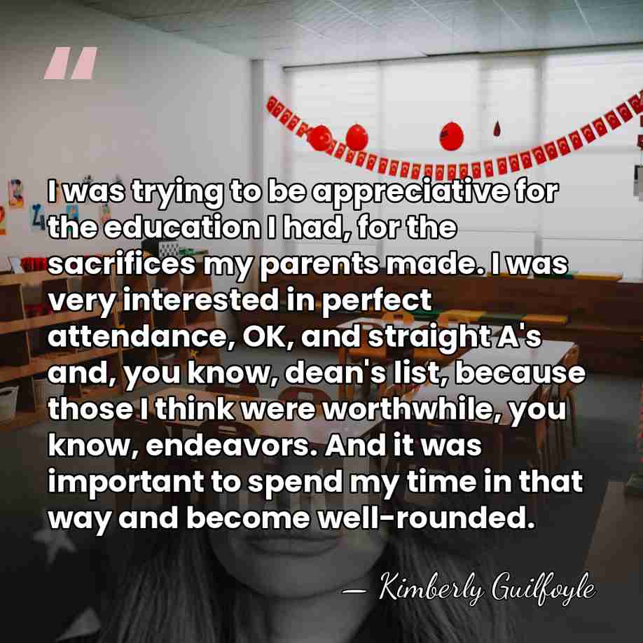 I was trying to be appreciative for the education I had, for&hellip; - Kimberly Guilfoyle