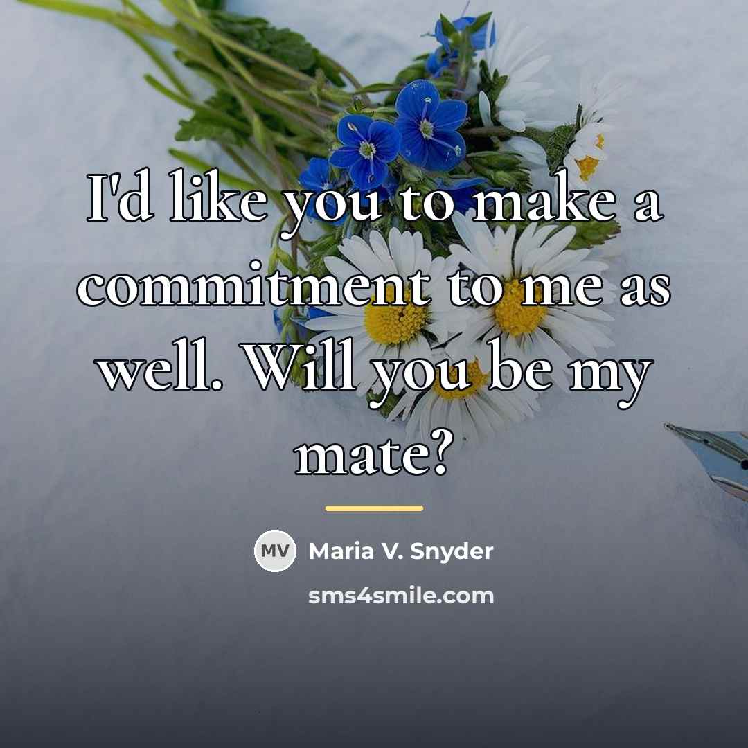 “I'd like you to make a commitment to me as…” quote by Maria V. Snyder