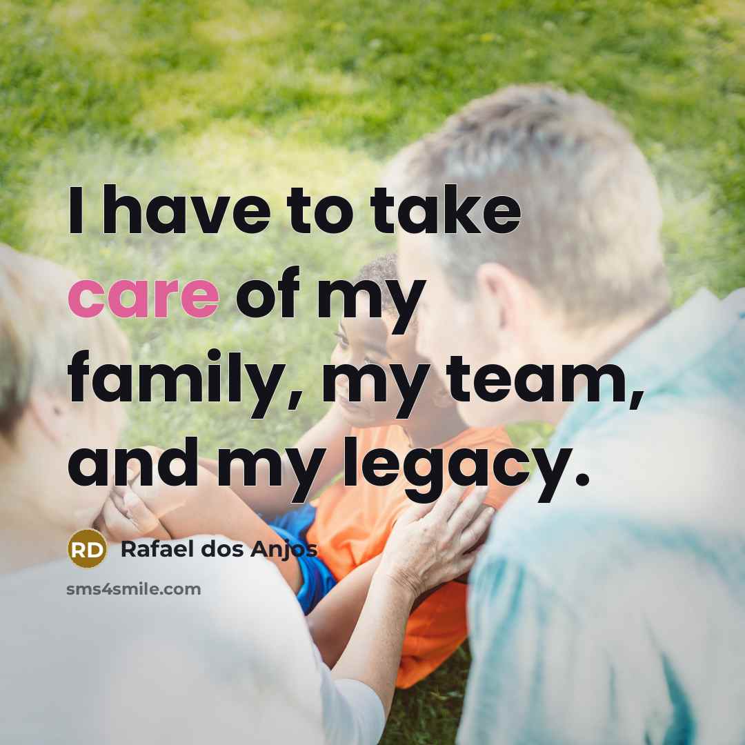 “I have to take care of my family, my team,…” quote by Rafael dos Anjos