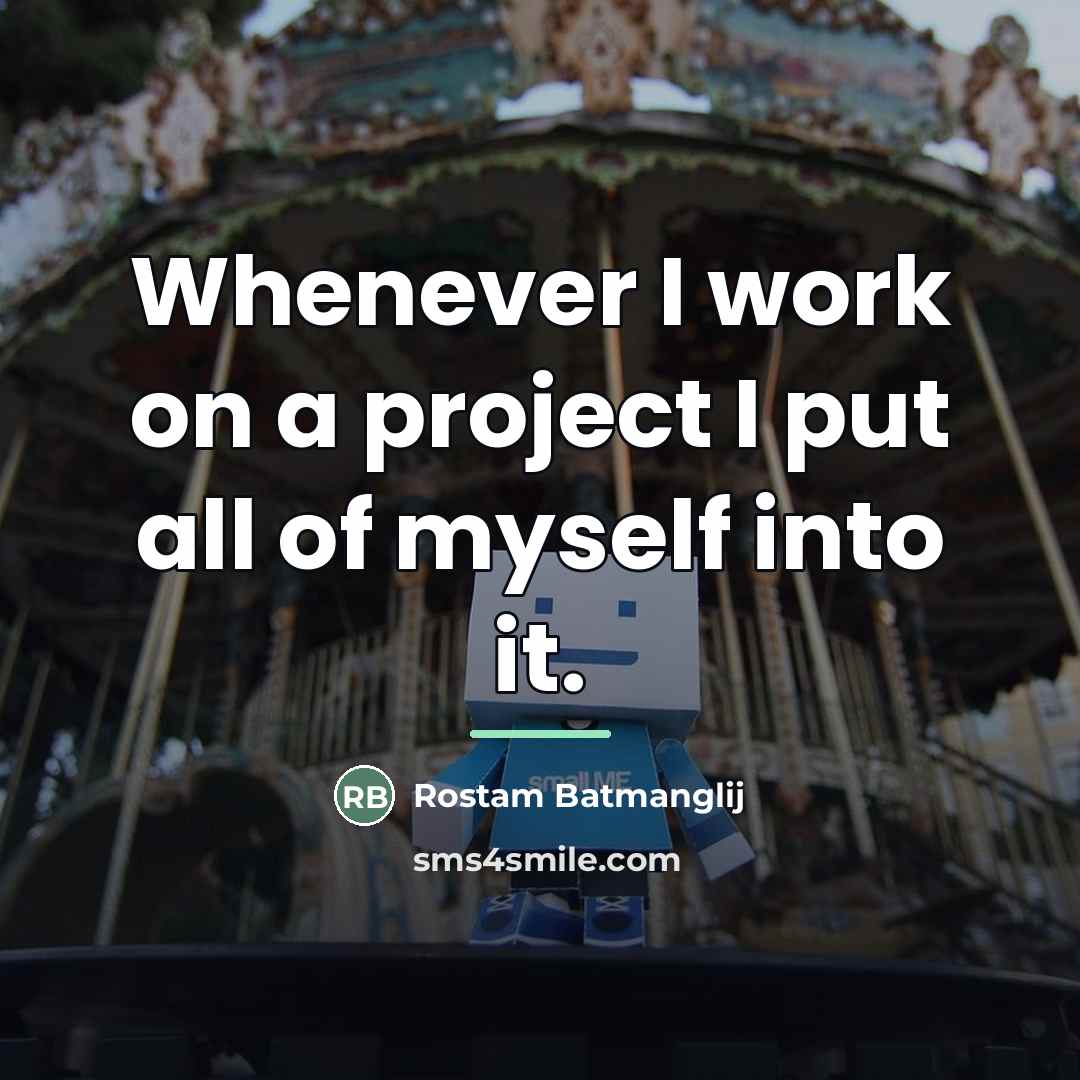 “Whenever I work on a project I put all of…” quote by Rostam Batmanglij