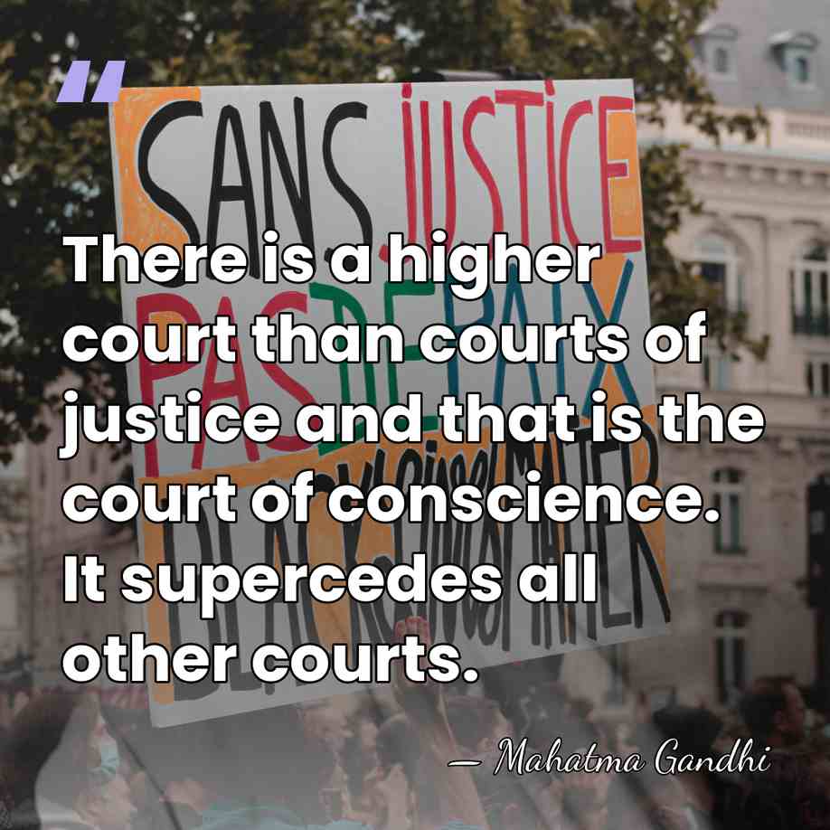 There is a higher court than courts of justice and that is&hellip; - Mahatma Gandhi
