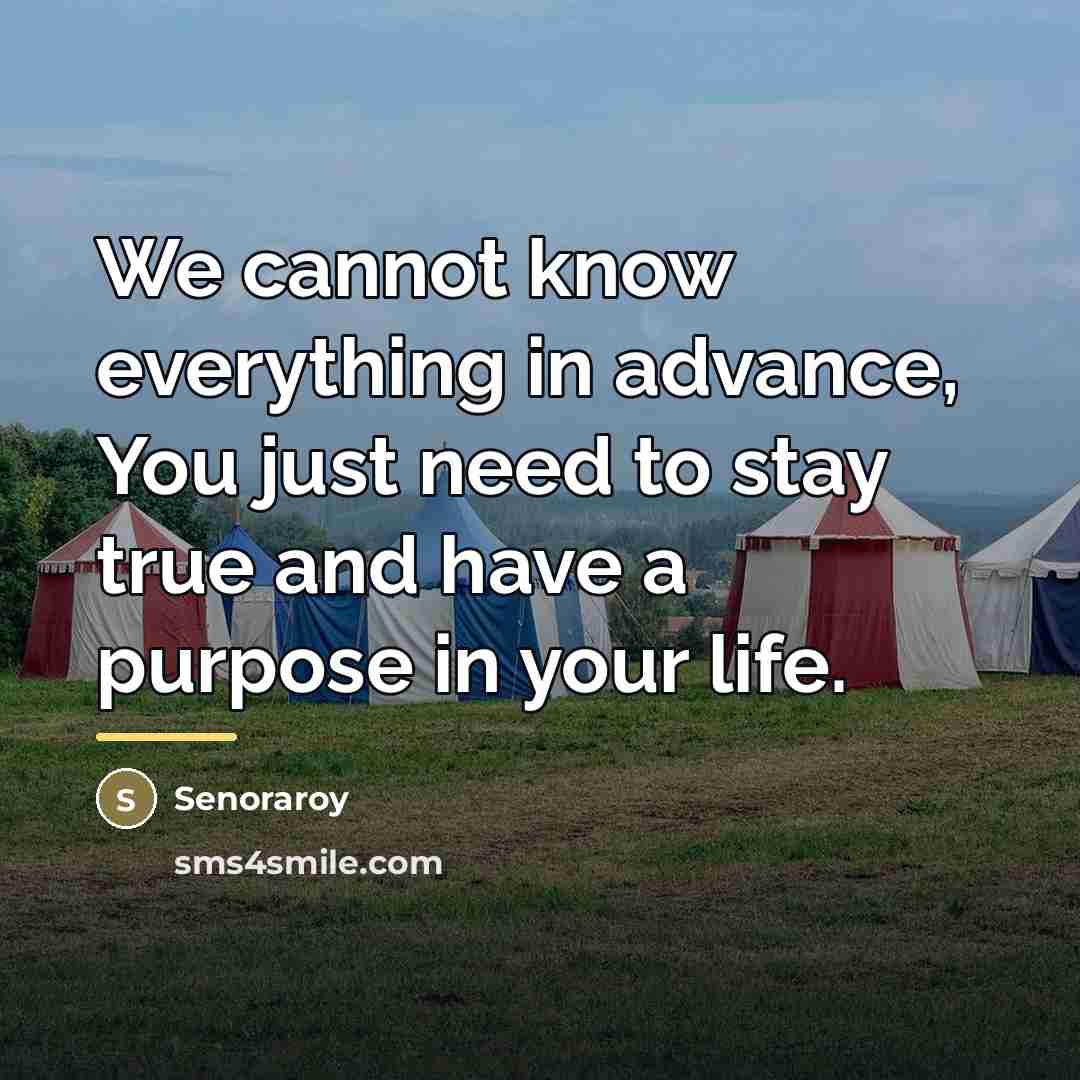 “We cannot know everything in advance, You just need to…” quote by Senoraroy