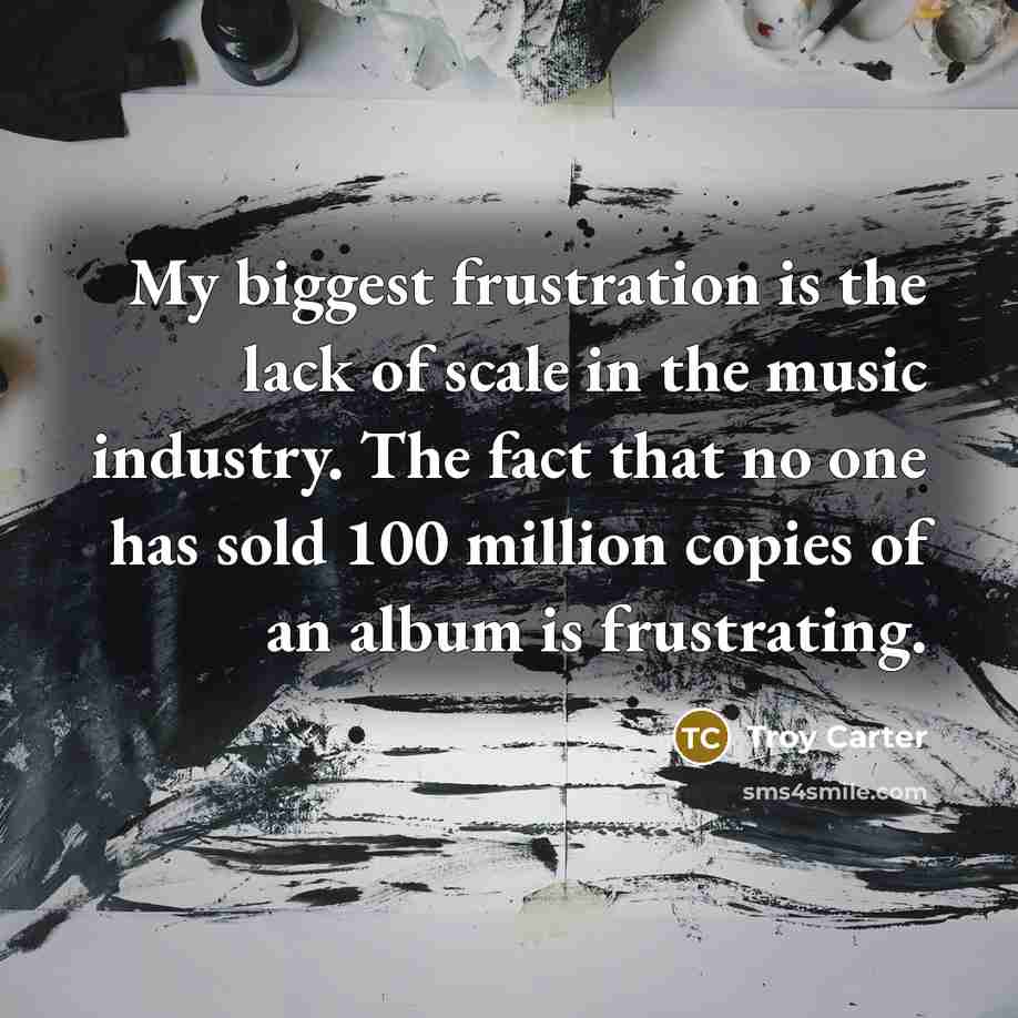 “My biggest frustration is the lack of scale in the…” quote by Troy Carter