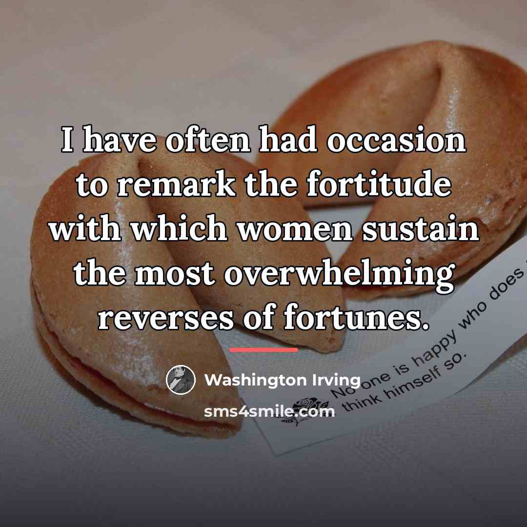 “I have often had occasion to remark the fortitude with…” quote by Washington Irving