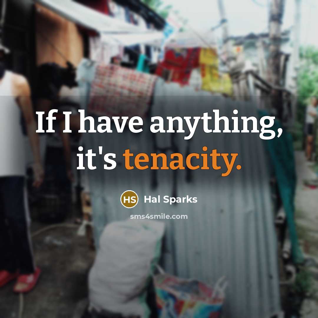 “If I have anything, it's tenacity.…” quote by Hal Sparks