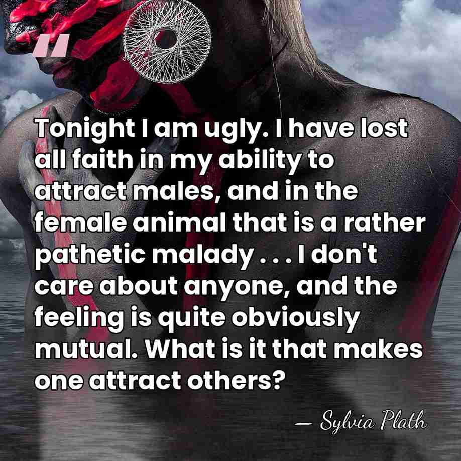 Tonight I am ugly. I have lost all faith in my ability&hellip; - Sylvia Plath