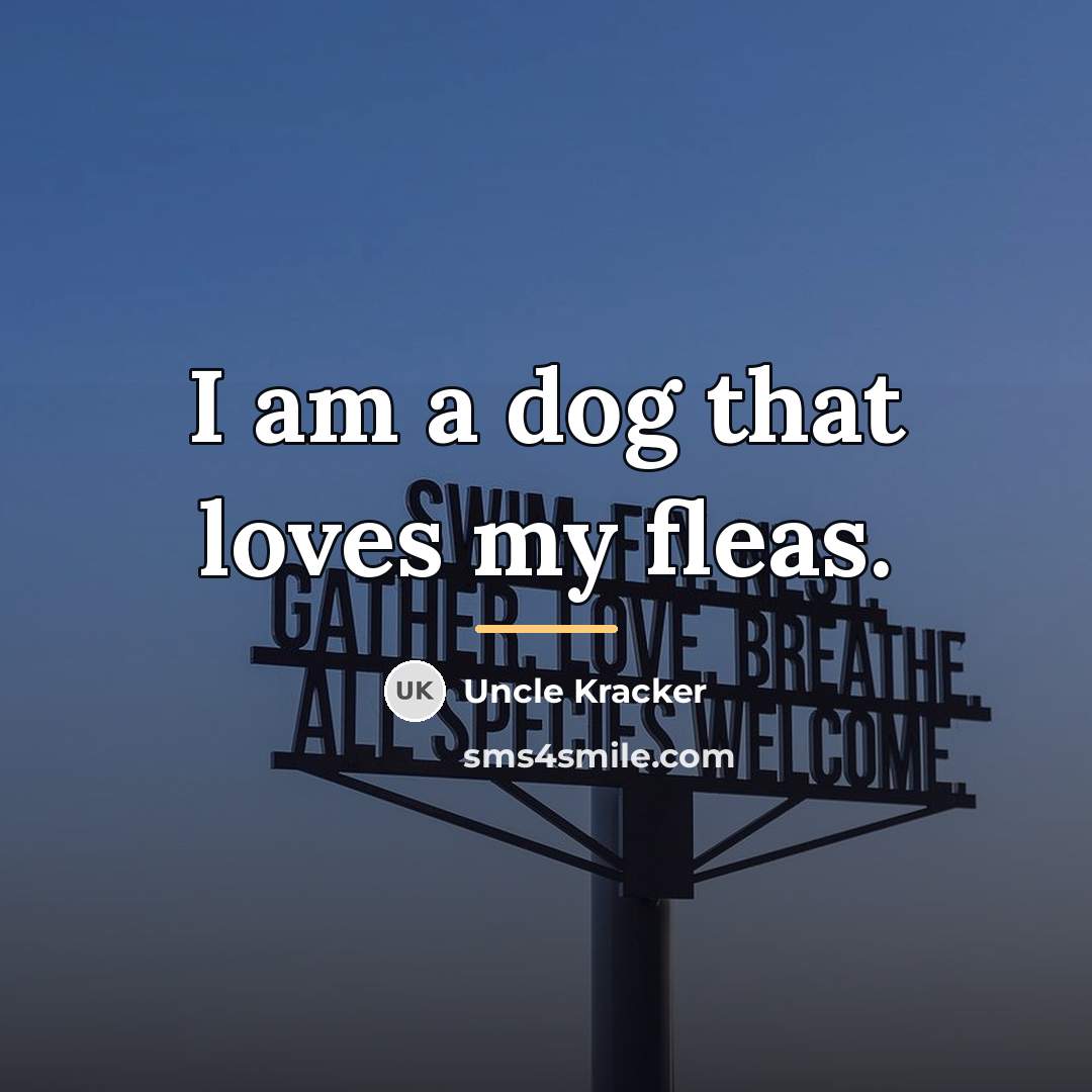 “I am a dog that loves my fleas.…” quote by Uncle Kracker
