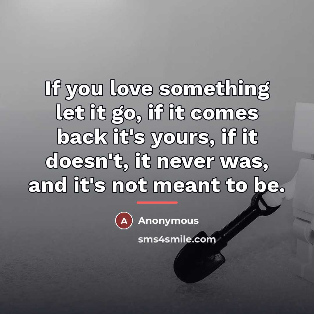 “If you love something let it go, if it comes…” quote by Anonymous