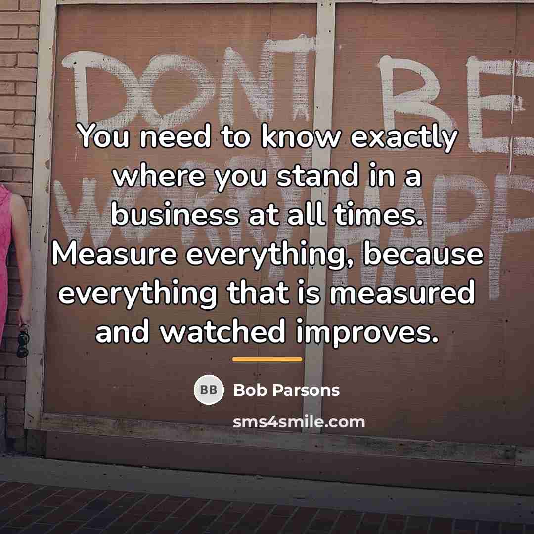 “You need to know exactly where you stand in a…” quote by Bob Parsons
