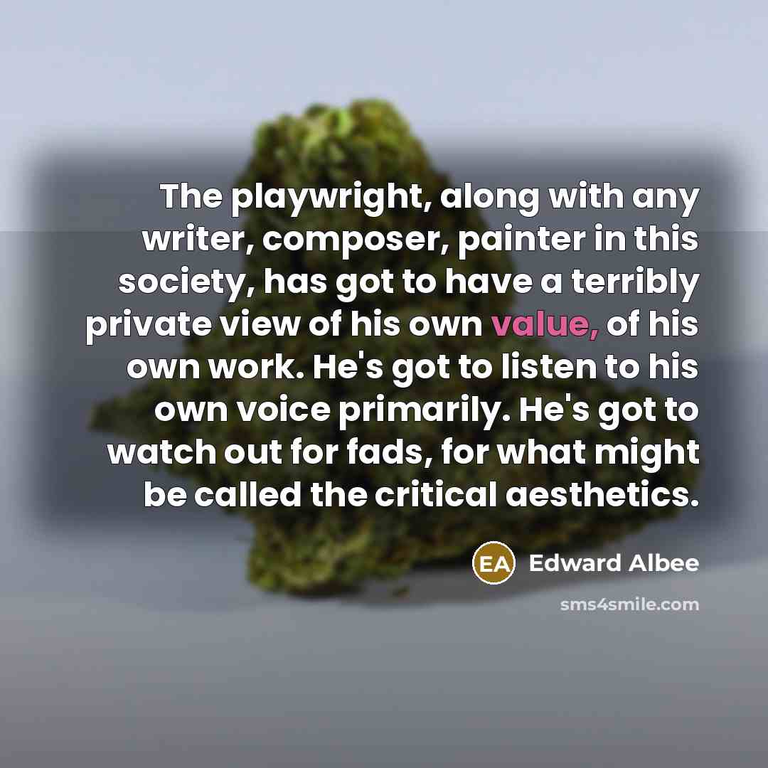 “The playwright, along with any writer, composer, painter in this…” quote by Edward Albee