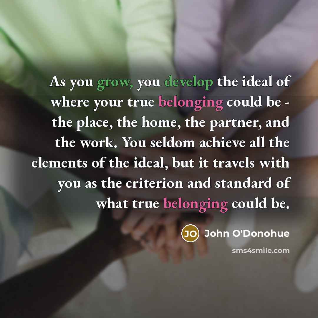 “As you grow, you develop the ideal of where your…” quote by John O'Donohue