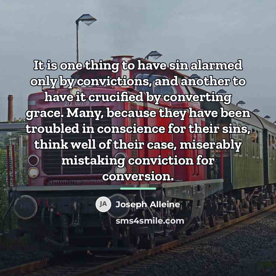 “It is one thing to have sin alarmed only by…” quote by Joseph Alleine