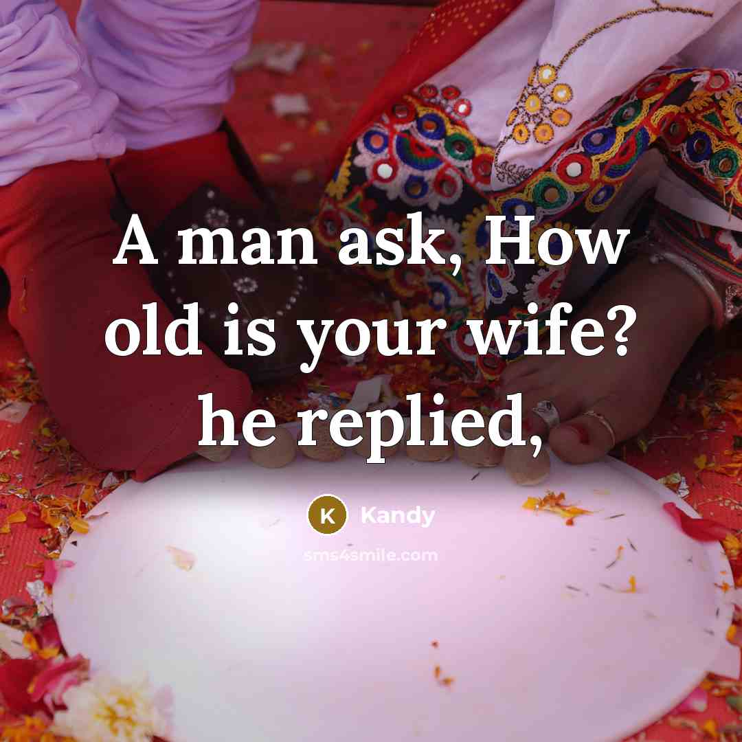 “A man ask, How old is your wife? he replied,” quote by Kandy
