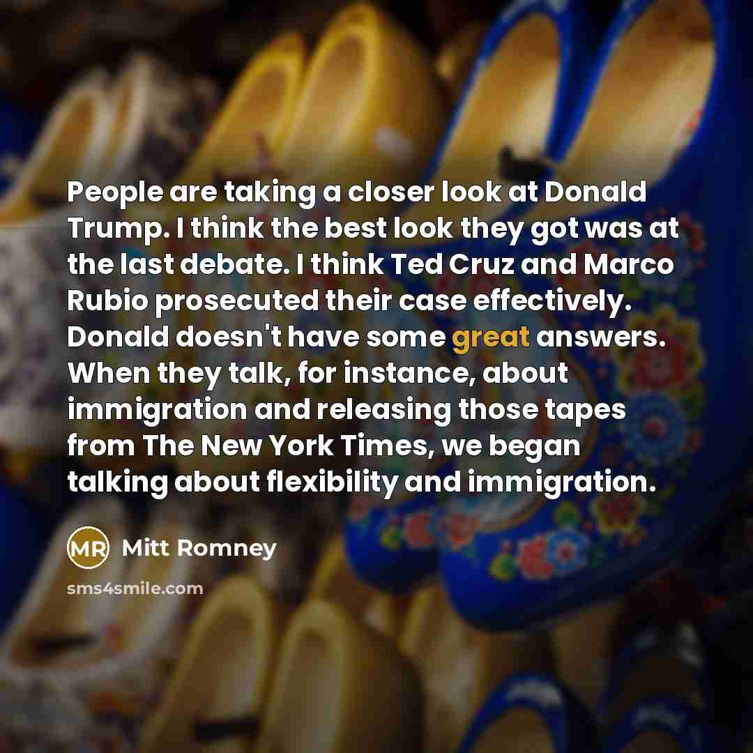 “People are taking a closer look at Donald Trump. I…” quote by Mitt Romney