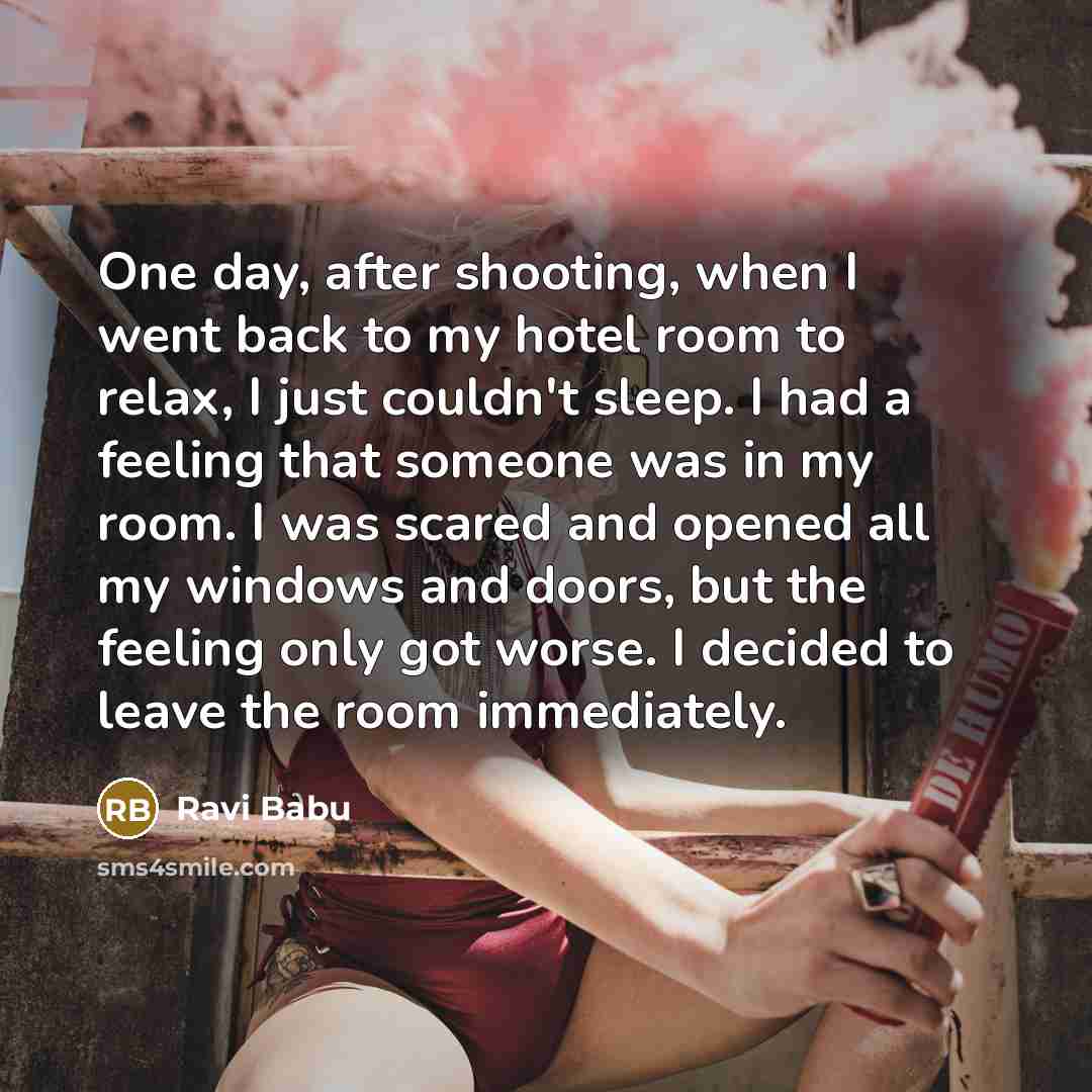 “One day, after shooting, when I went back to my…” quote by Ravi Babu
